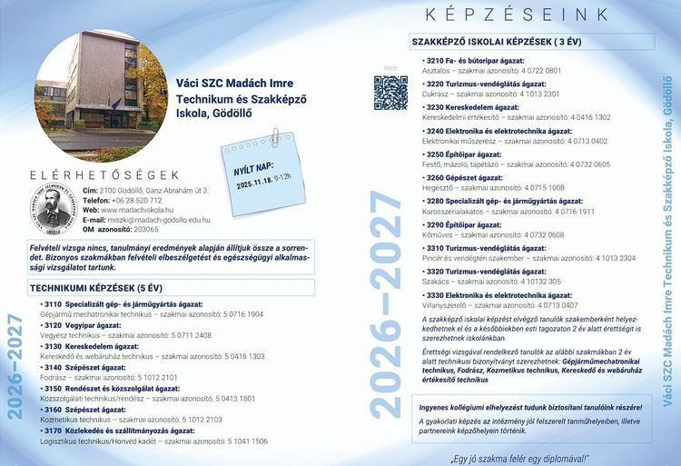 Felvételi tájékoztató 2026/27.